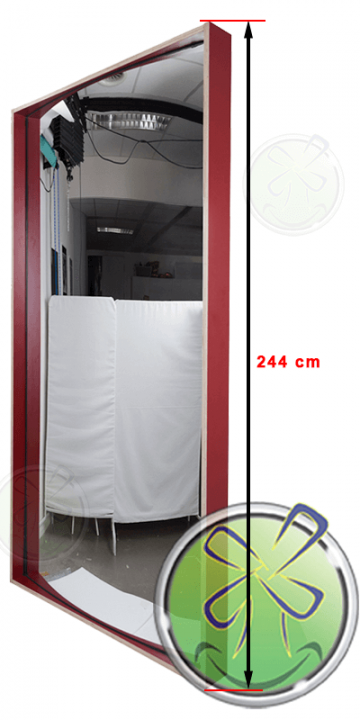 Smiley Spiegel 244x122 XXL