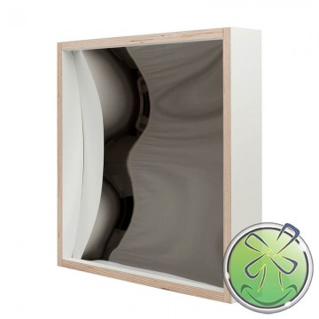 Zerrspiegel 50x50cm Weiß konkave Länge